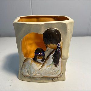 Vintage Sandstone Creations De Grazia Luminary Tealight Candle Holder 